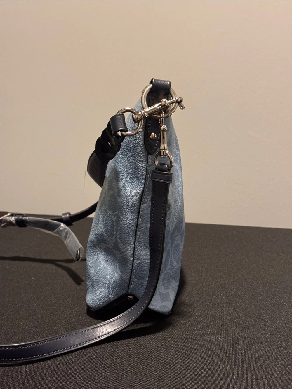 Coach Light Blue Signature Canvas Crossbody